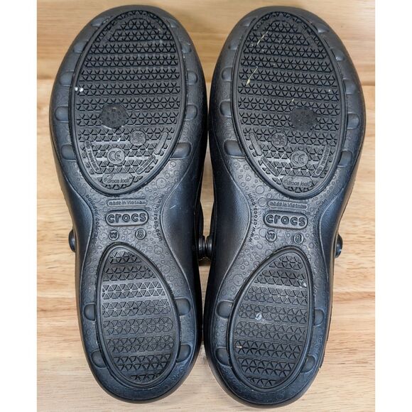 Crocs Bistro Clogs Black Women's Size 8 W8 Non-Slip Work Shoe Kitchen Restaurant - Picture 7 of 7